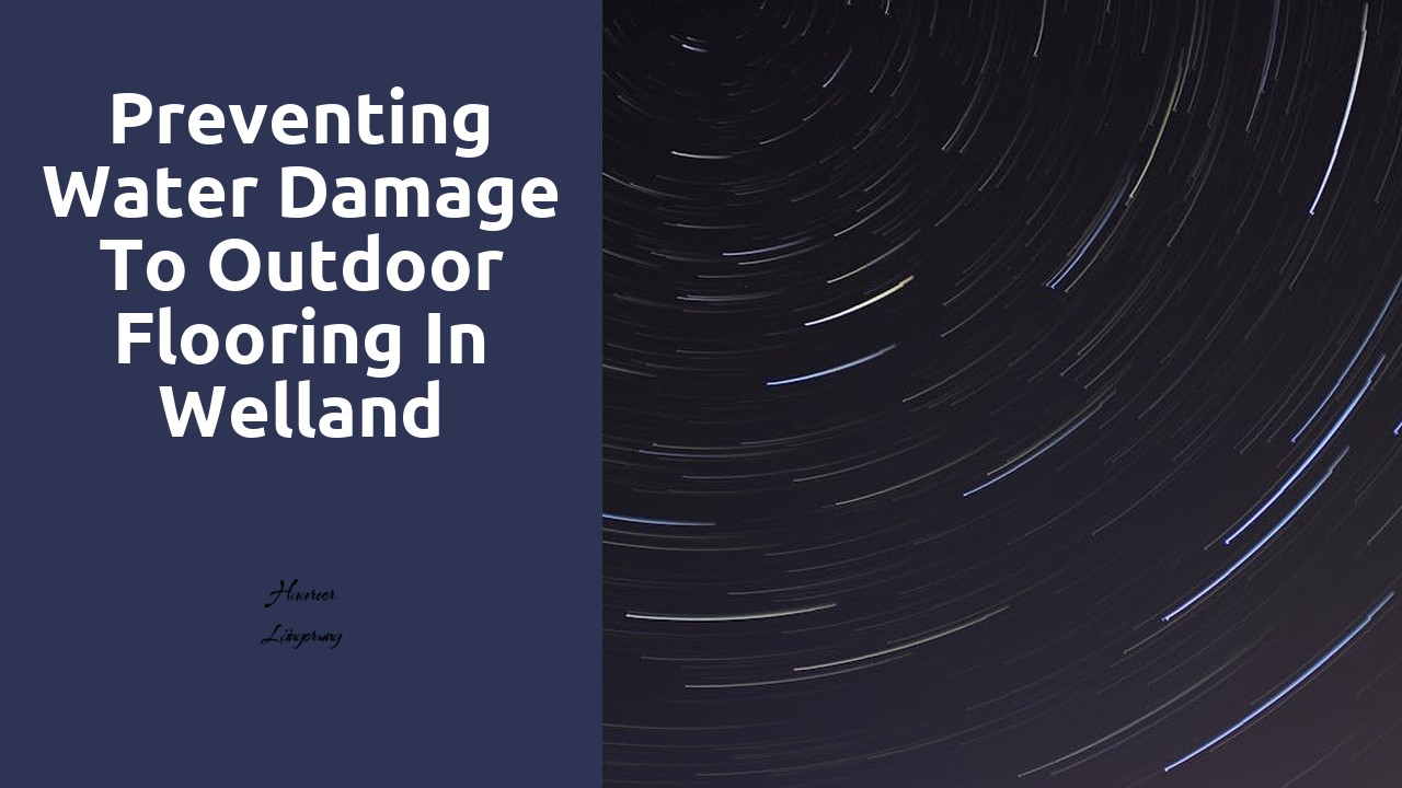 Preventing Water Damage to Outdoor Flooring in Welland